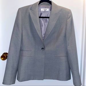 Grey one-button Blazer
